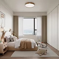 Cozy Kids Room Interior With Deer Headboard Soft Pillows Plush Bear And Tricycle Toy