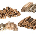 Wood pile 3d model