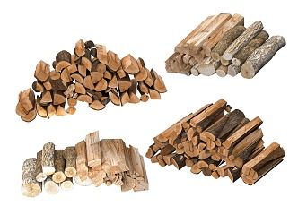 Wood pile 3d model