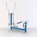 Blue And White Fitness Equipment With Parallel Bars For Home Gym Workouts