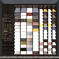 Fabric Store With Various Colorful Fabric Samples And Organized Texture Displays 3d model