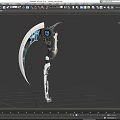 Scythe Sci-fi Scythe Death Scythe Cyberpunk Scythe Future Weapon High-tech Low Face Number Low Model Simple Model Game Movie and TV Level Super Realism 3d model
