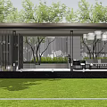 New Chinese style gallery 3d model