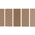 Brown Room Divider Panels With Various Geometric Patterns Set of Five 3d model