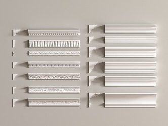 French Gypsum Line Top Corner Line 3d model