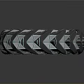 Futuristic Mechanical Gear Structure With Metallic Frame Internal Copper Coils And Gear Details