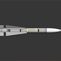 Military Missile Design Featuring White Body Tail Fins And Yellow Black Markings