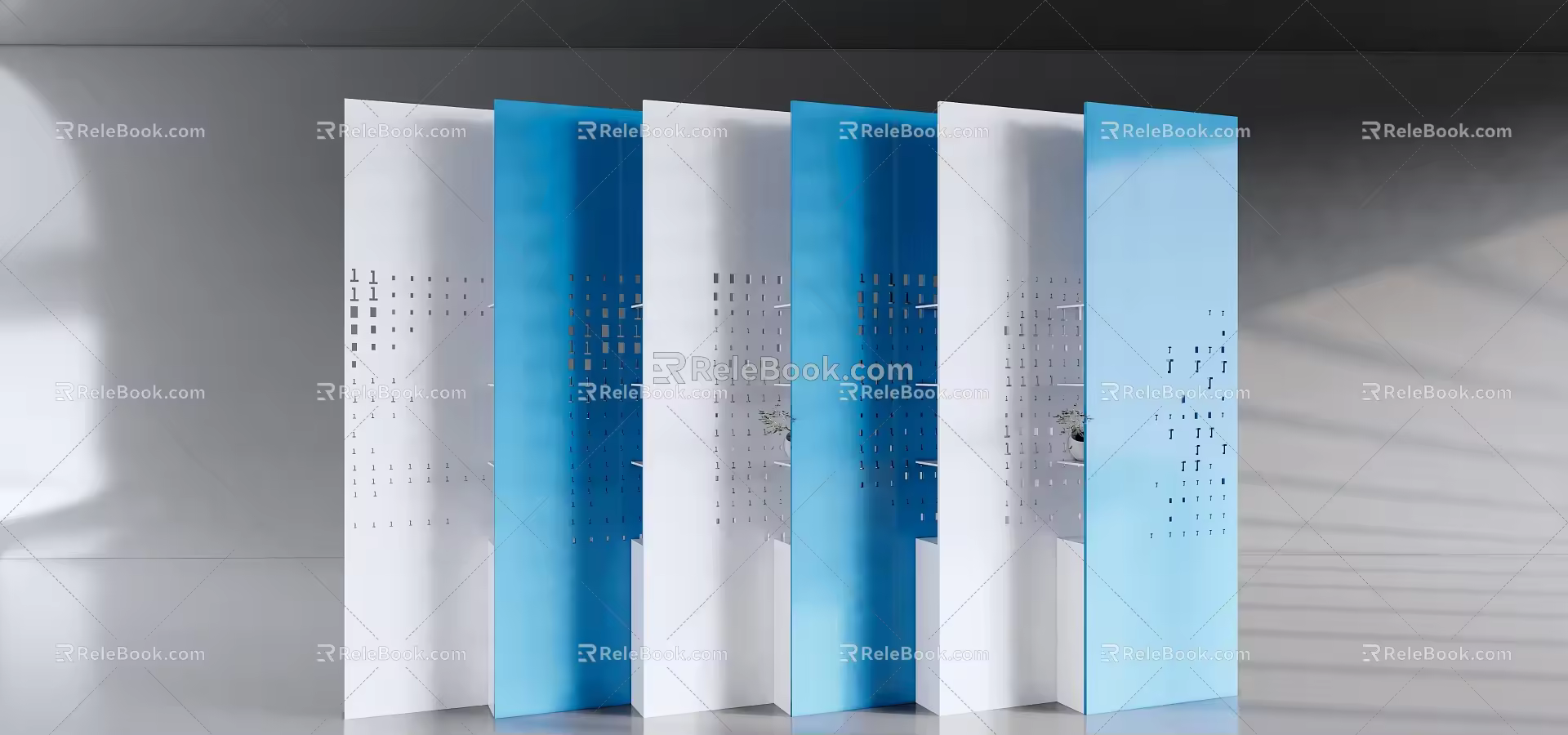 Office Storage Rack Office Bookshelf Storage Rack 3d model