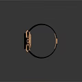 Luxury Modern Watch With Black Rubber Strap Rose Gold Case And Diamond Accents