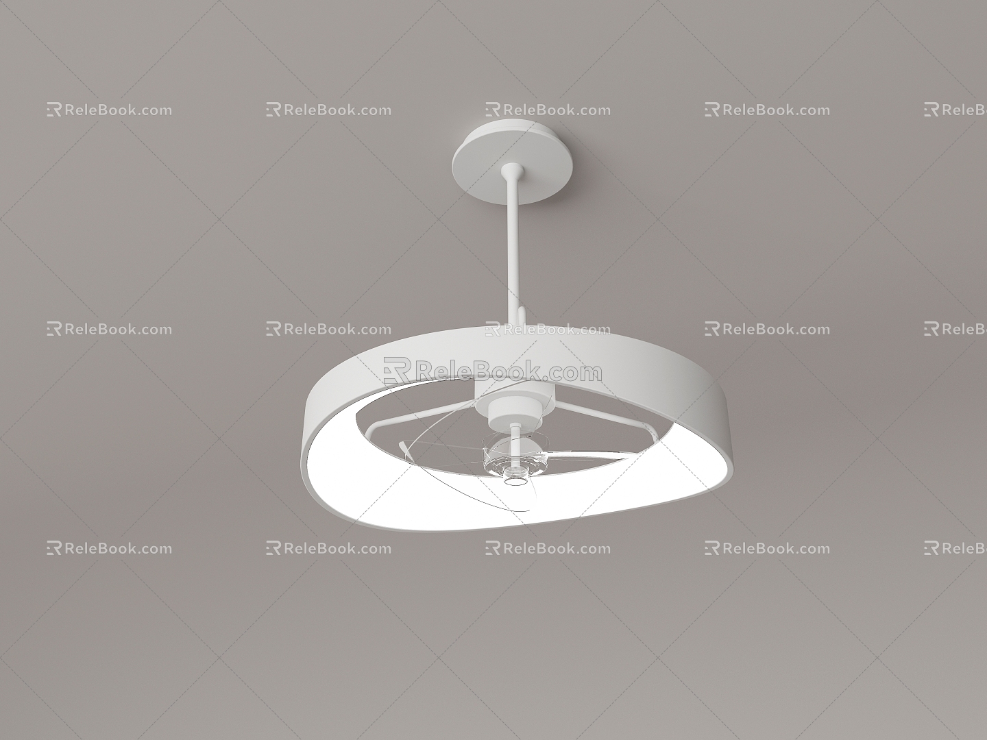 Modern minimalist fan chandelier 3d model