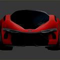 Red Sports Car With Sleek Streamlined Design Black Roof And Large Alloy Wheels