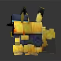 Cute Pixel Art Style Pikachu Dolls With Hat And Vest For Collection