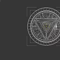 Modern Circular Blue Electronic Component With Geometric Pattern Design