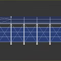 Transparent Geometric Frame Structures With Multiple Metal Supports And Reflective Surfaces