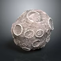 Detailed View of Rugged Asteroid Surface with Multiple Craters in Space Exploration
