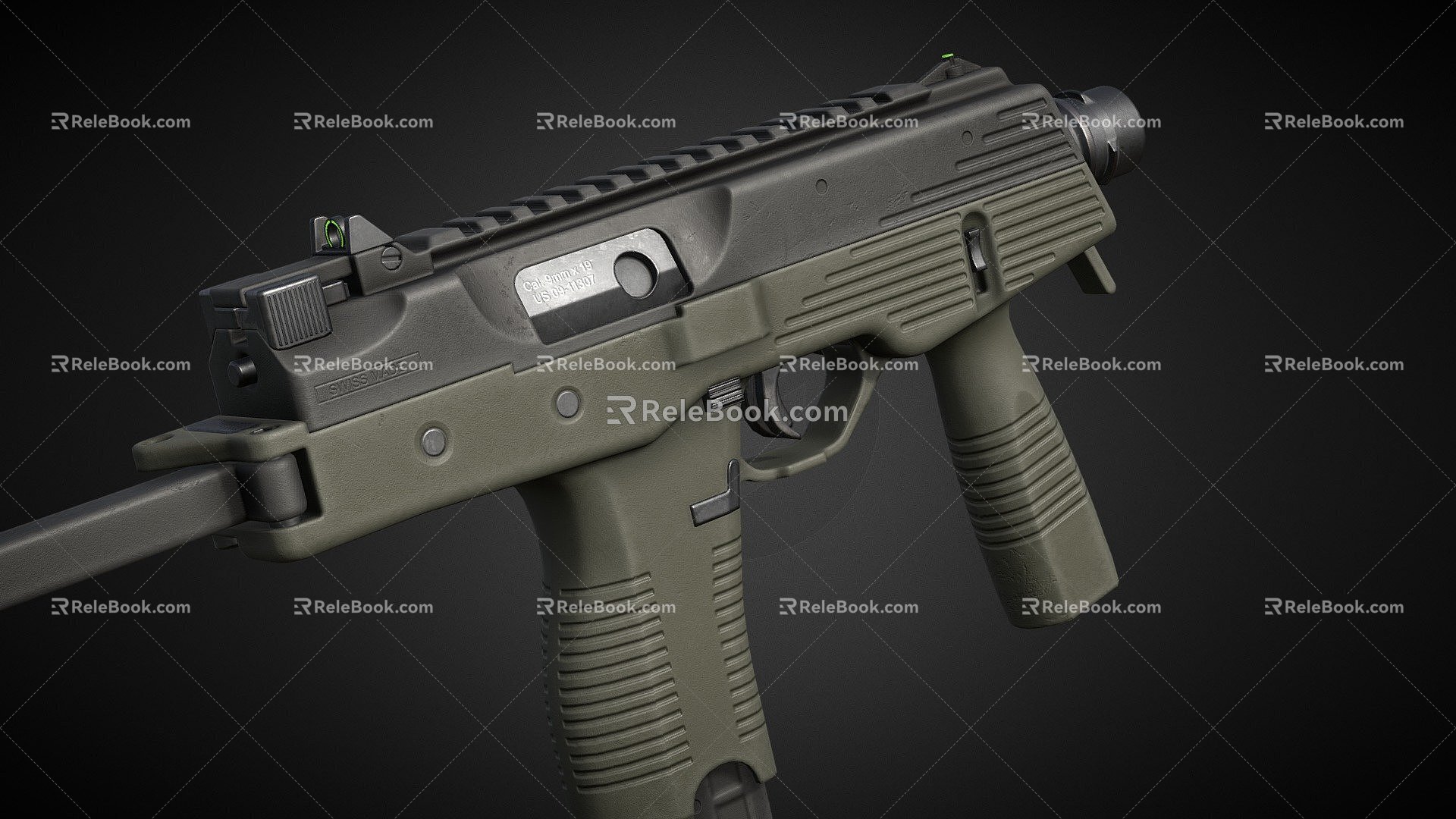 MP9 submachine gun model