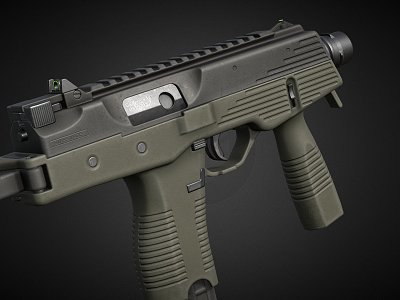 MP9 submachine gun model