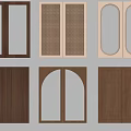 Various Cabinet Door Designs With Wooden Glass Grille And Vertical Striped Styles