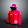 Bright Pink Hooded Jacket Featuring UNIFIT Logo And Round Emblem Design