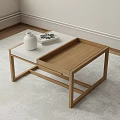 Square coffee table small square table 3d model