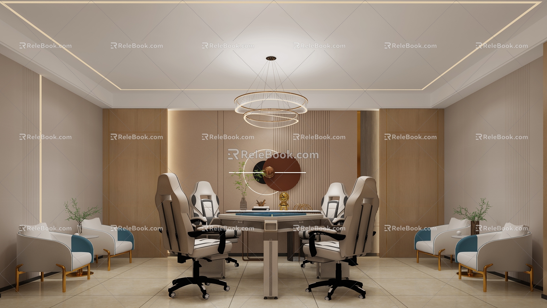 Modern Chess Room 3d model