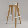 Nordic Bar Stool High Stool 3d model