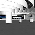 Modern Exhibition Hall Enterprise Science and Technology Exhibition Hall 3d model