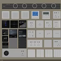 Various Modern Switch Panels With Sockets Smart Displays And Multiple Color Options 3d model