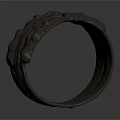Unique Black Bracelet With Intricate Raised Patterns For Daily Fashion Accessory