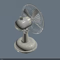 Stylish Modern Desktop Air Cooler Fan With White Base And Gray Blades