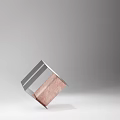 Modern Minimalist Stool With Marble Seat And Metal Frame For Contemporary Living Spaces