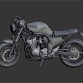 Modern Motorcycle Two-wheeled Motocross Motorcycle 3d model