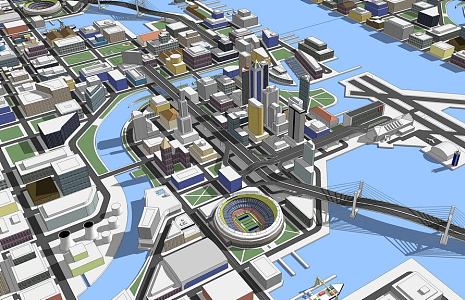 urban planning volume 3d model