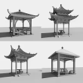 Chinese-style pavilion 3d model
