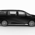 Black MPV Car With Vertical Front Grille Alloy Wheels And Leather Interior Seats