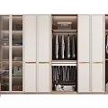 Modern Wardrobe Interior Design With Sliding Doors Hanging Garments Bookshelf And Storage Compartments
