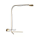 Sleek Modern Arc Floor Lamp With Brass Curved Stand And Minimalist Shade Design