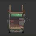 Mobile Hamburger Food Truck With Beige Exterior Green Accents And Window