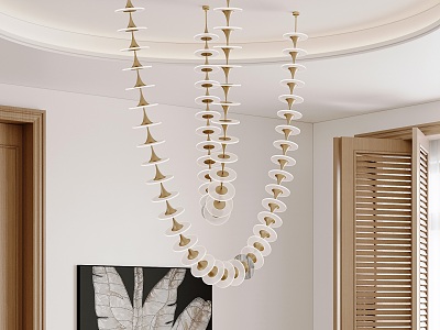 LEUCOS Strip Chandelier Linear Chandelier Glass Chandelier Restaurant Chandelier Decorative Painting model