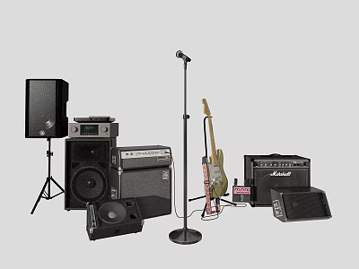 High Quality Headphones And Speakers With Modern Design For Home Audio Enjoyment 3d model