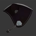 Black And White Electronic Headset With Built In Microphone And Open Ear Design