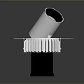 Modern Adjustable Head Recessed Lighting Fixture With White Body Black Base Heat Sink Design