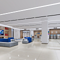 Modern Bank Lobby 3d model