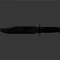 Tactical Military Knife With Sharp Steel Blade And Black Textured Handle
