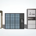 Smart Parcel Locker Collection With Multiple Designs For Modern Delivery Storage 3d model