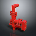 Pipe water pipe valve iron pipe fitting flange tee joint pipe water pipe valve 3d model