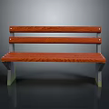 Solid Wooden Slat Bench With Sturdy Metal Support Legs For Outdoor Living Areas