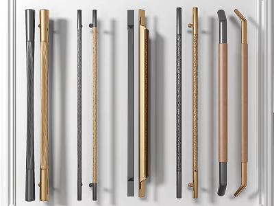 Stylish Door Handles Collection With Various Designs And Color Options For Home Use 3d model
