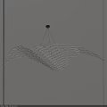 Modern Wavy Metal Wire Chandelier With Small Lights And Hanging Design