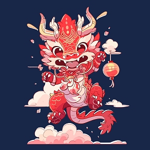 Dragon Year Material Chinese Dragon Golden Dragon Insert Dragon Paper-cut Dragon Ruilong Xianglong Kirin IP Dragon Baby Dragon Treasure Dragon God of Wealth Dance Dragon 13 3d model